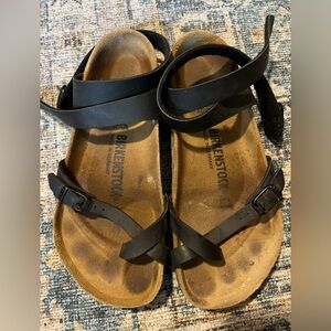 Birkenstock Yara Black Leather Sandals
